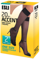 Гольфы Esli Accent 20 New (р.36-39, nero, 2 пары) - 