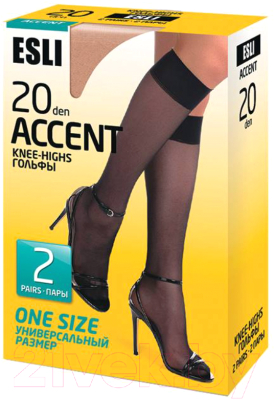 Изображение товара Гольфы Esli Accent 20 New (р.36-39, visone, 2 пары)