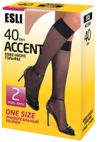 Гольфы Esli Accent 40 New (р.36-39, nero, 2 пары) - 