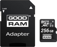 

Карта памяти Goodram, microSDXC 256GB Class10 UHS-I V30 U3 A2 + адаптер / M2AA-2560R12