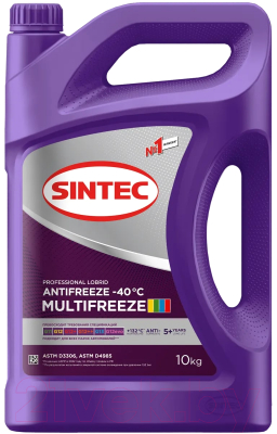 Антифриз Sintec Multi Freeze G12 800541/990573 (10кг, фиолетовый)