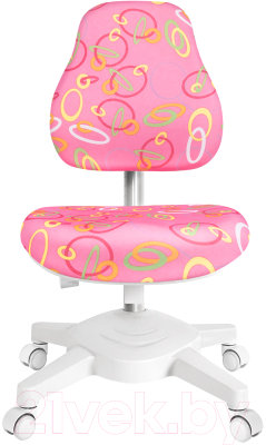 Парта+стул Kinderzen Dali Plus Armata надстройка, ящик, органайзер и подставка (белый/серый/розовый с пузырями)