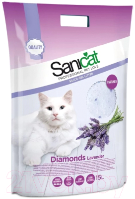 Наполнитель для туалета Sanicat Professional Diamonds Lavender (15л)