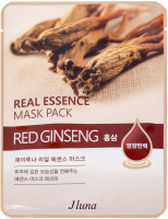 

Маска для лица тканевая Juno, JLuna Real Essence Mask Pack с экстрактом красного женьшеня