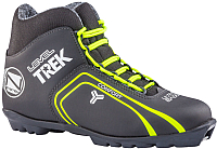 Ботинки для беговых лыж TREK Level 1 NNN (черный/лайм, р-р 40) -