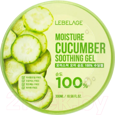 Гель для тела Lebelage Moisture Cucumber 100% Soothing Gel (300мл)