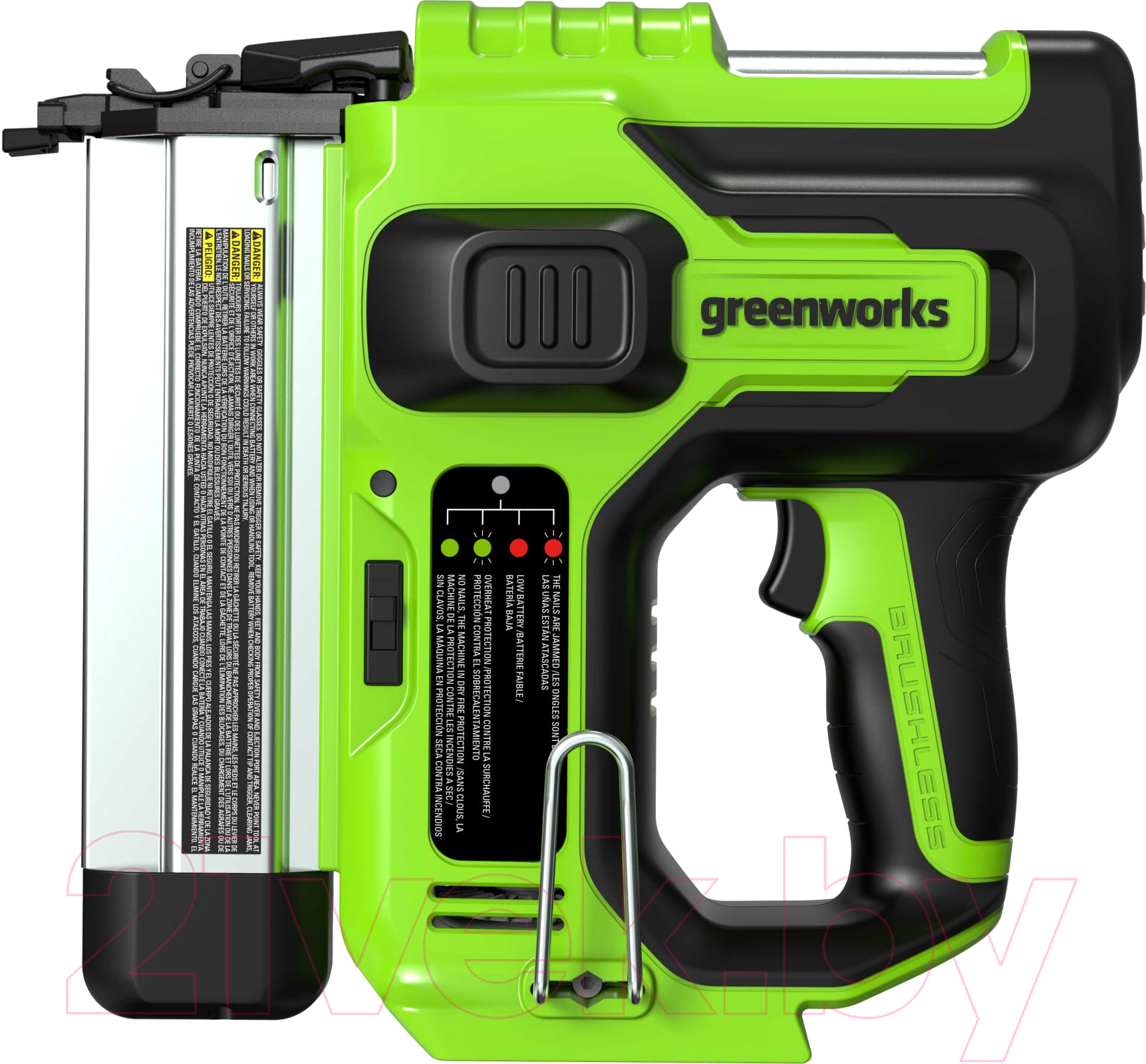 Аккумуляторный гвоздезабиватель Greenworks GD24BN 24V / 3400707