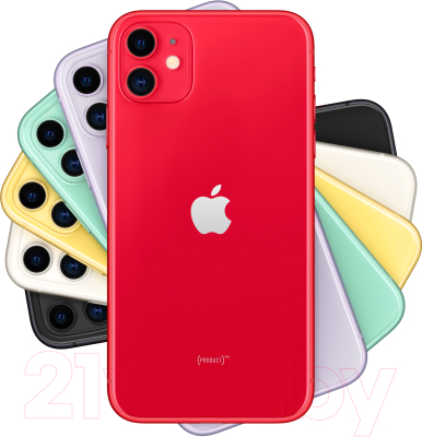 Смартфон Apple iPhone 11 64GB / 2QMWLV2 восстановленный Breezy Грейд A+(Q) (красный)