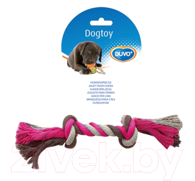 Игрушка для собак Duvo Plus Веревочная / 4705006/DV (розовый)