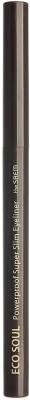 Подводка-фломастер для глаз The Saem Eco Soul Powerproof Super Slim Eyeliner BK02 Ash Black (0.1г)