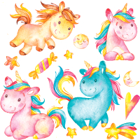

Набор наклеек Дрофа-Медиа, Единорожки / 4215
