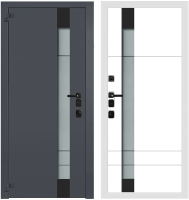 Входная дверь Металюкс СМ6010 96x205 (левая, антрацит) - 