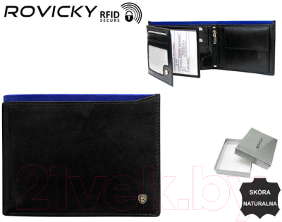 Портмоне Cedar Rovicky / N992-RVT (черный/синий)
