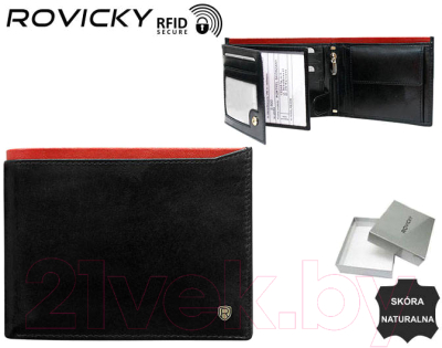 Портмоне Cedar Rovicky / N992-RVT (черный/красный)