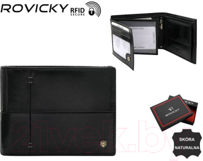 Портмоне Cedar Rovicky / N992-RVTS (черный/серый)