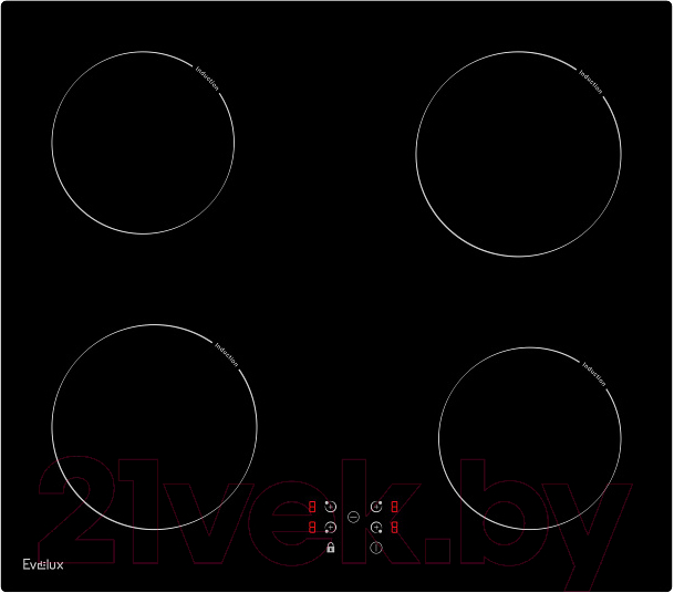 Индукционная варочная панель Evelux HEI 640 B