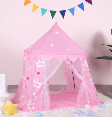 Детская игровая палатка NINO Замок принцессы (розовый) - Фото дано для примера, расцветка может отличаться (без звездочек)