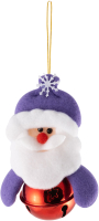 Елочная игрушка Волшебная страна Снеговик колокольчик / 103196 (фиолетовый) - 