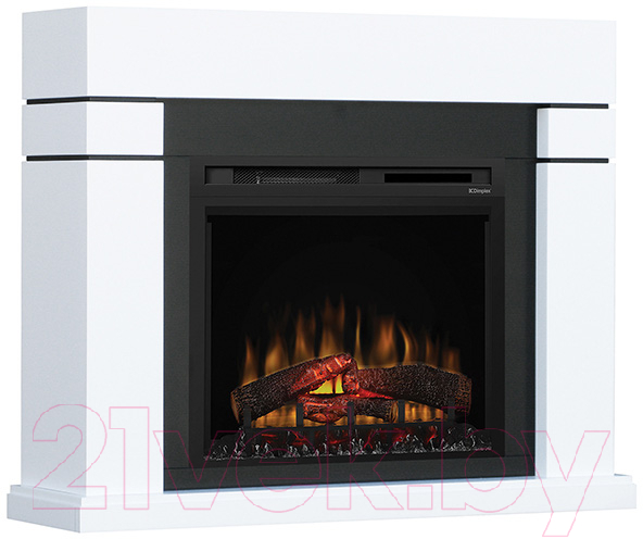 Каминокомплект Смолком Lindos MB/JUP/SYM26 + XHD28L-INT (бьянко белый) — фото 2