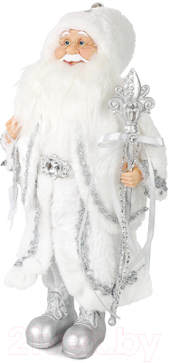 Фигура под елку Maxitoys Дед Мороз в длинной шубке со снежинкой и посохом / MT-21832-45