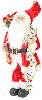 Фигура под елку Maxitoys Дед Мороз в длинной шубке с подарками и списком / MT-21840-30