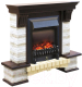 Миниатюра изображения товара Каминокомплект Смолком Stone Montebello + Fobos-s Lux BL LT (махагон коричневый антик)