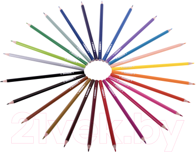 Набор цветных карандашей Юнландия Домики / 181838 (24цв)