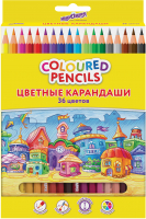 Набор цветных карандашей Юнландия Домики / 181839 (36цв) - 