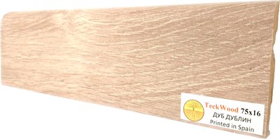 Плинтус Teckwood МДФ 75x16x2150 (дуб дублин) -