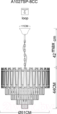 Люстра Arte Lamp Ellie A1027SP-8CC