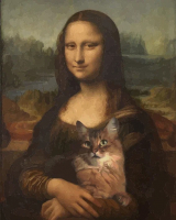 Картина по номерам Hobruk Мона Лиза с котом CM0194 - 