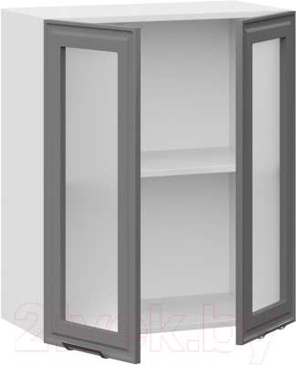 Шкаф навесной для кухни ТриЯ Белладжио 1В6С (белый/софт графит)
