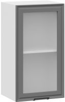 Шкаф навесной для кухни ТриЯ Белладжио 1В4С (белый/софт графит) - 