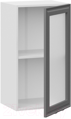 Шкаф навесной для кухни ТриЯ Белладжио 1В4С (белый/софт графит)