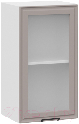 Шкаф навесной для кухни ТриЯ Белладжио 1В4С (белый/софт капучино)