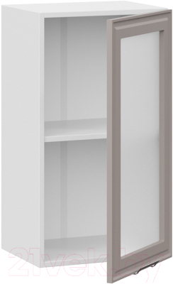 Шкаф навесной для кухни ТриЯ Белладжио 1В4С (белый/софт капучино)