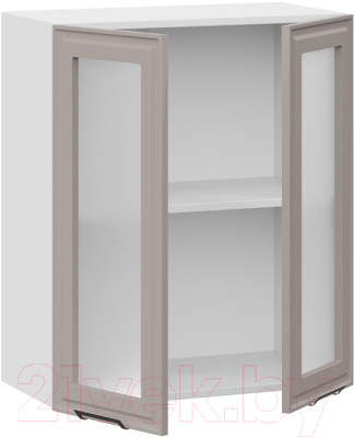 Шкаф навесной для кухни ТриЯ Белладжио 1В6С (белый/софт капучино)