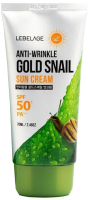 Крем солнцезащитный Lebelage Anti Wrinkle Gold Snail Sun Cream SPF50+ PA+++ (70мл) - 
