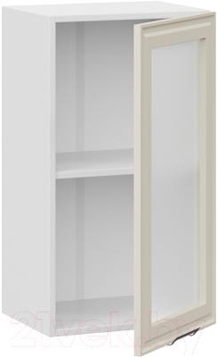 Шкаф навесной для кухни ТриЯ Белладжио 1В4С (белый/софт панакота)