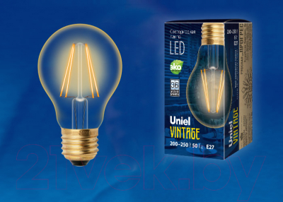 Лампа Uniel Vintage LED-A60-6W/GOLDEN/E27 GLV21GO / UL-00002355