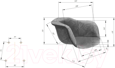 Изображение товара Сиденье для стула Sheffilton SHT-ST31-С2 (аквамарин)