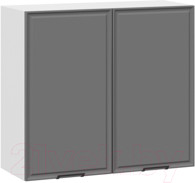 Шкаф навесной для кухни ТриЯ Белладжио 1В8 (белый/софт графит)