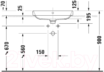 Купить Умывальник Duravit Happy D.2 Plus  