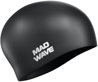 Шапочка для плавания Mad Wave Long Hair Silicone (черный) - 