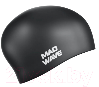 Шапочка для плавания Mad Wave Long Hair Silicone (черный)