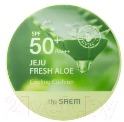 Кушон The Saem Jeju Fresh Aloe Cooling Cushion Natural Baige SPF 50+PA+++ (12г)