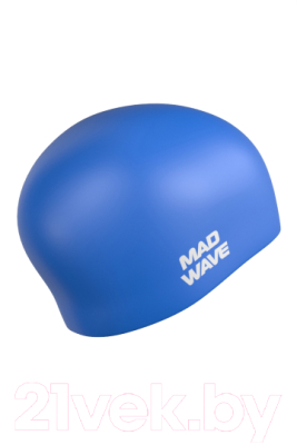 Шапочка для плавания Mad Wave Long Hair Silicone (синий)