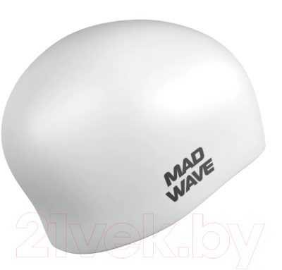 Шапочка для плавания Mad Wave Long Hair Silicone (белый)