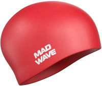 Шапочка для плавания Mad Wave Long Hair Silicone (красный) - 