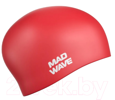 Шапочка для плавания Mad Wave Long Hair Silicone (красный)